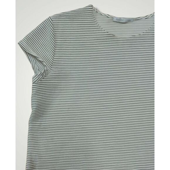 Zara W/B Collection Cap Sleeve Tunic Striped Size Medium - Picture 3 of 7